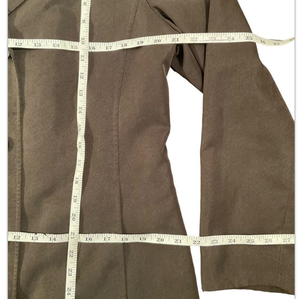 ANNE KLEIN Women’s Dark Green Insulated Long Raincoat Long Sleeves Coat Size 10 - Picture 13 of 16